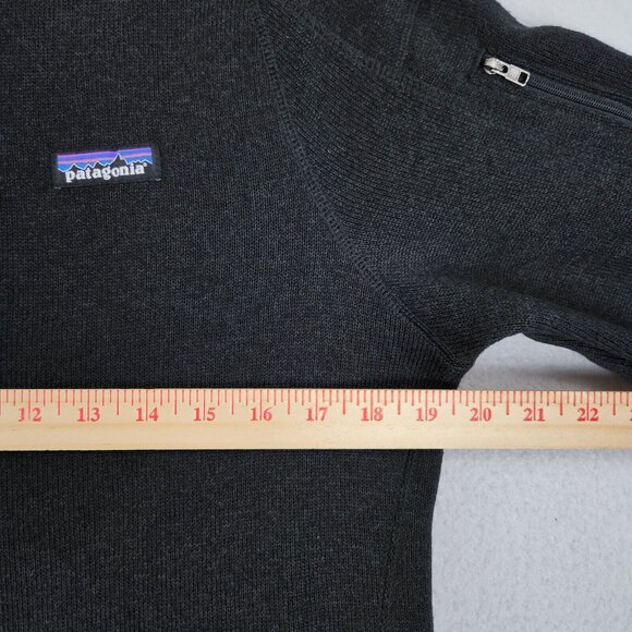 Patagonia Sweater Womens Large Black Half Zip Better Sweater Pullover Jacket - Picture 4 of 11